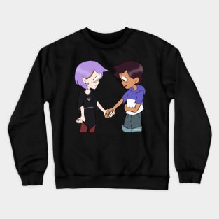 hand holding Crewneck Sweatshirt